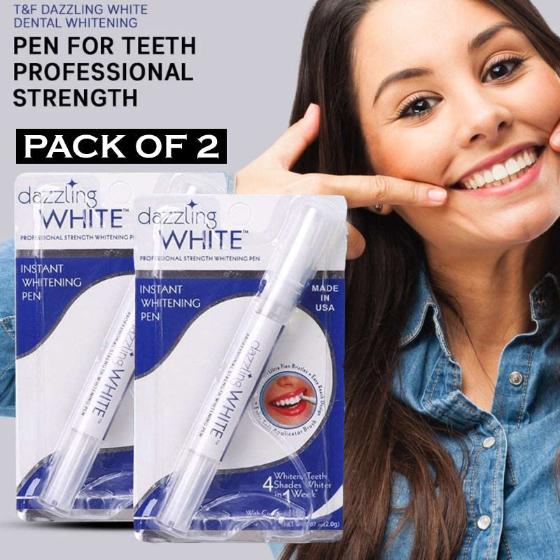Pack Of 2 Dazzling White Hygienic Professional Strength Teeth Whitening Pens