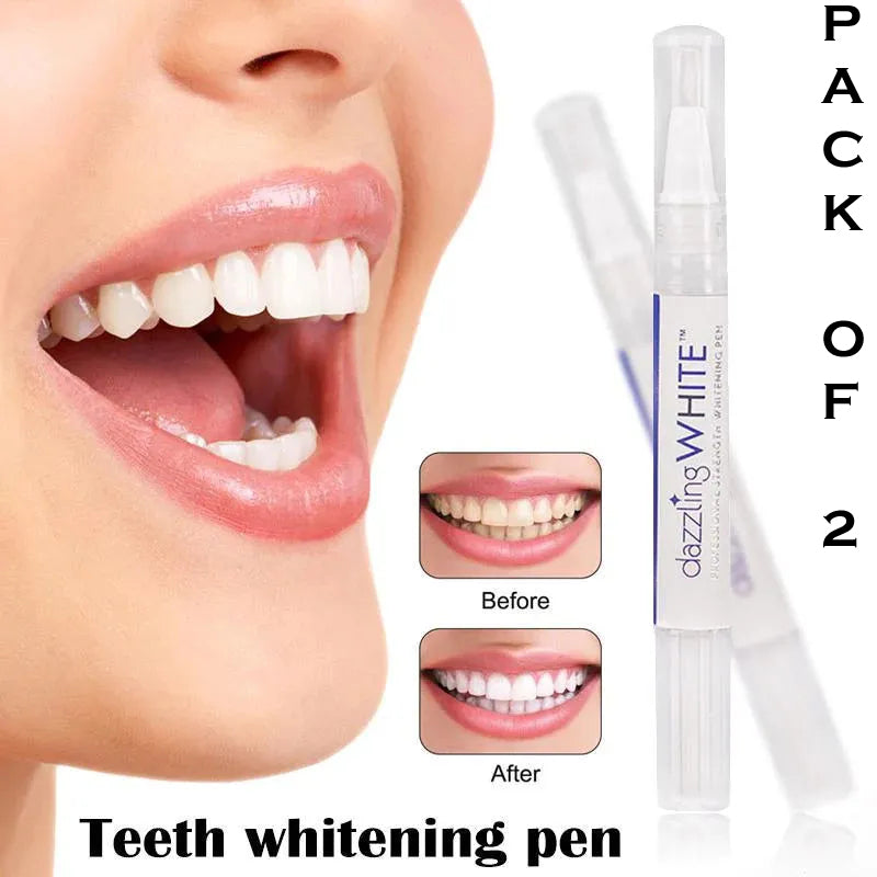 Pack Of 2 Dazzling White Hygienic Professional Strength Teeth Whitening Pens