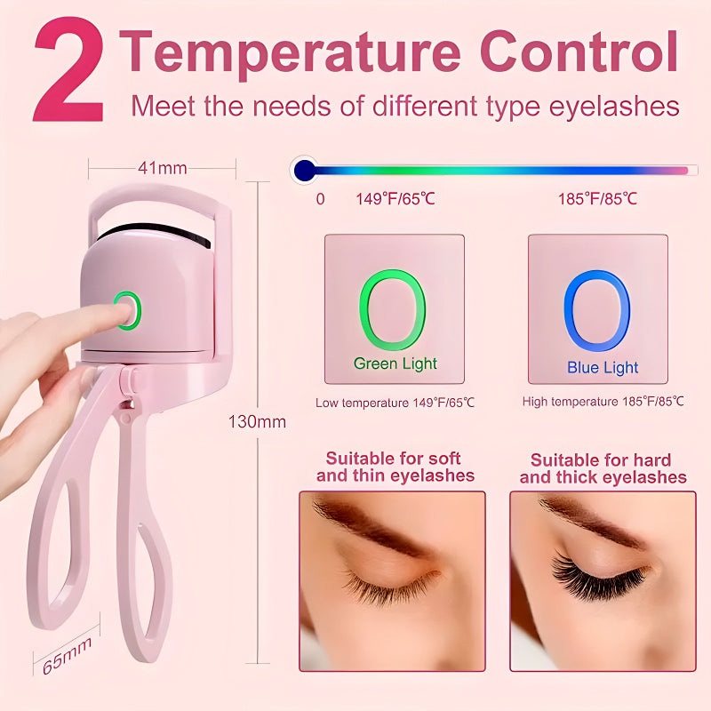 Compact and Rechargeable Mini Electric Eyelash Curler for Quick Long-Lasting Curling Ideal Tool for Women